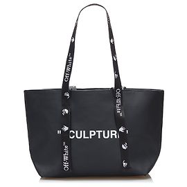 Off White Black Sculpture Tote Black