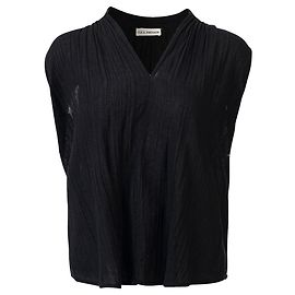 Ulla Johnson Schwarze Kurzarmbluse Schwarz