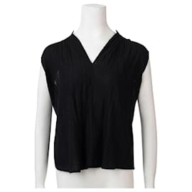 Ulla Johnson-Black Short Sleeve Blouse-Black