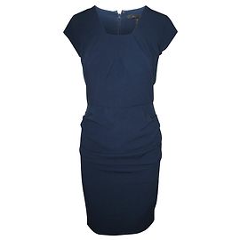 Bcbg Max Azria Marineblaues Kleid mit drapiertem Effekt Blau Marineblau