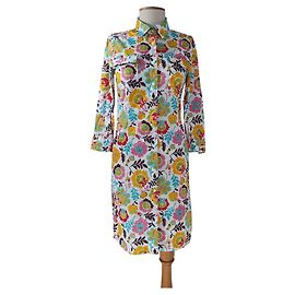 Vestido floral de algodón 0039 Multicolor