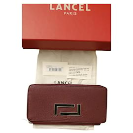 Lancel-Wallets-Dark red