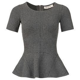 Sandro Top Peplum Texturizado Cinza