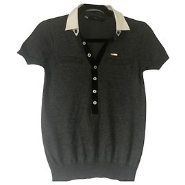 Pulôver Dsquared2 Cinza de Cashmere e Seda 40 IT Cinza