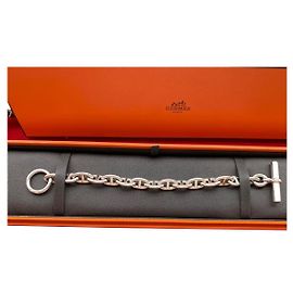 Hermès ChaÎne D'Ancre MM 15-Pulseira de prata esterlina Hardware prateado
