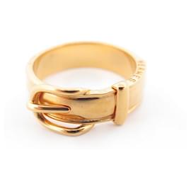 Hermès-HERMES SCARF RING BELT BUCKLE IN GOLD METAL GOLDEN SCARF RING-Golden