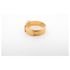 Hermès-HERMES SCARF RING BELT BUCKLE IN GOLD METAL GOLDEN SCARF RING-Golden