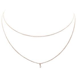 NOVO COLAR VANRYCKE COLAR STARDUST 80 CM EM OURO ROSE E DIAMANTE + CAIXA Dourado