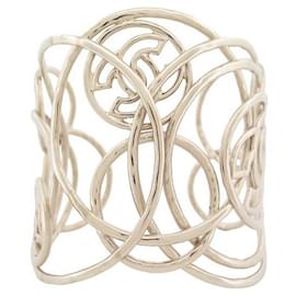 Chanel-CHANEL BRACELET CUFF LOGO CC 18 GOLDEN STEEL STRAP-Golden