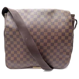 Louis Vuitton-BAG LOUIS VUITTON BASTILLE N45258 PURSE CHECKED CANVAS SHOULDER STRAP-Brown