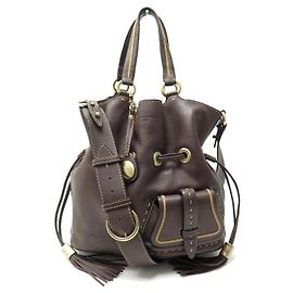 BOLSA LANCEL PREMIER FLIRT M A02174 BOLSA BALDE DE OMBRO DE COURO MARROM Marrom