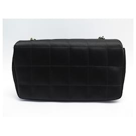 Chanel-NEW CHANEL MINI TIMELESS SATIN QUILTED SHOULDER BAG HAND BAG-Black