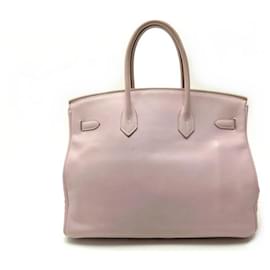 Hermès-Hermes Birkin handbag 35 SWIFT LEATHER PINK BABY PINK ATTRIBUTES PALLADIE BAG-Pink