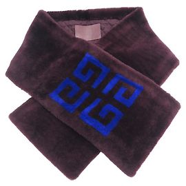 NUEVO BUFANDA CON LOGOTIPO DE GIVENCHY 4GBWZ00J607K BUFANDA DE PIEL DE CORDERO BURDEOS Burdeos