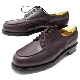 JM Weston-NEW JM WESTON LE GOLF SHOES 641 7.5C 41.5 BROWN LEATHER DERBY + BOX-Brown
