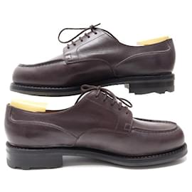 JM Weston-NEW JM WESTON LE GOLF SHOES 641 7.5C 41.5 BROWN LEATHER DERBY + BOX-Brown