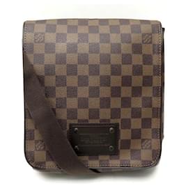 Louis Vuitton-NEW LOUIS VUITTON BROOKLYN PM N POUCH BAG51210 CHECKED BANDOULIERE BAG-Brown
