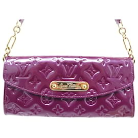 Louis Vuitton-NEW LOUIS VUITTON SUNSET BOULEVARD HAND BAG PATENT MONOGRAM LEATHER POUCH-Purple
