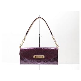 Louis Vuitton-NEW LOUIS VUITTON SUNSET BOULEVARD HAND BAG PATENT MONOGRAM LEATHER POUCH-Purple