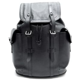 LOUIS VUITTON x Supreme Epi Christopher PM backpack 17aw Black M53413