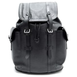Louis Vuitton-SAC A DOS LOUIS VUITTON CHRISTOPHER MM M50159 CUIR EPI NOIR BACKPACK BAG-Noir