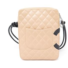 Chanel-BORSA A MANO NEW CHANEL CAMBON BESACE LOGO CC BANDOULIERE IN PELLE TRAPUNTATA-Beige