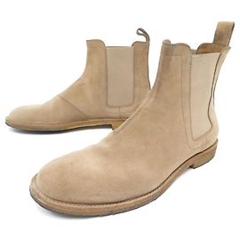 BOTTEGA VENETA TORNOZELO 45 BOTAS DE CAMURÇA BEGE Bege