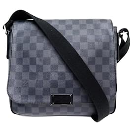 Louis Vuitton-LOUIS VUITTON DISTRICT PM SADDLEBAG DAMIER GRAPHITE CANVAS N41260 Bandoulière-Grey
