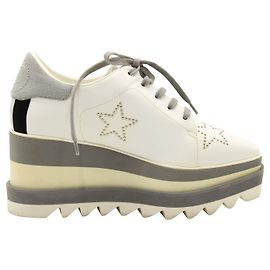 Stella Mc Cartney Sneakers Platform bianche con stelle Bianco
