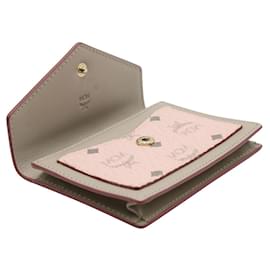 MCM-Mini portefeuille à rabat avec lettre d'amour Visetos-Chair