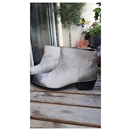Zadig & Voltaire-Zadig&Voltaire "Teddy" boots-White,Grey