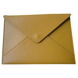 Louis Vuitton-LOUIS VUITTON Epi leather snap clutch YELLOW BE-Yellow