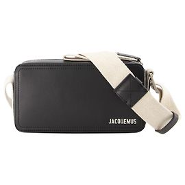 Borsa a tracolla orizzontale Le Cuerda - Jacquemus - Nera - Pelle Nero