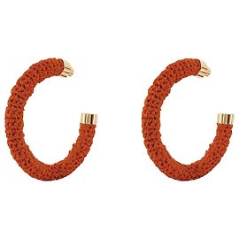 Les Creoles Raphia Earring - Jacquemus - Orange - Raphia Orange