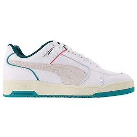 Puma Slipstream Retro Sum em couro branco e azul Multicor