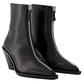 Autre Marque-Eclair Zipper Boots in Black Leather-Black