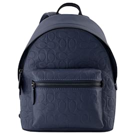 Coach-Charter 24 Bagpack - Coach - Denim - Leather-Blue