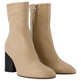 Aeyde-Alena 75Mm Round Toe Ankle in leatherBoot-Beige
