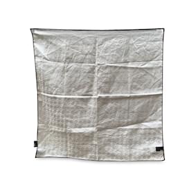 Fendi-Light Beige FF Monogram Cotton Neck Scarf 54 x 54 cm-Beige