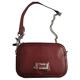 Bolso cámara Lancel de piel granulada burdeos Burdeos Hardware de plata
