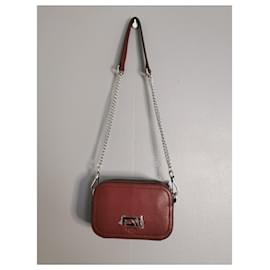 Lancel-Handbags-Dark red,Silver hardware
