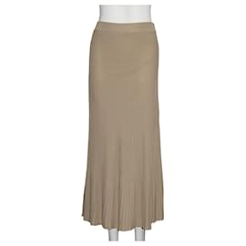 Michael Kors-Beige Pleated Maxi Skirt-Flesh