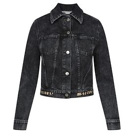 Stella Mc Cartney Giacca in denim con logo Stella McCartney Nero