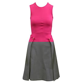 Alexander Mcqueen-Fuchsia Pink Dress with Side Panels-Pink