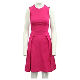Alexander Mcqueen-Fuchsia Pink Dress with Side Panels-Pink