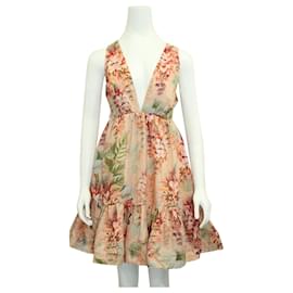 Zimmermann-Deep V-Neck Floral Dress-Other