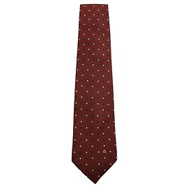 Aigner Corbata burdeos con lunares Roja Burdeos