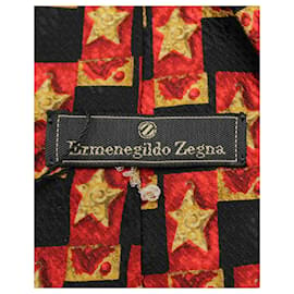 Ermenegildo Zegna-Dark Red Printed Tie-Red