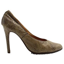 Coach Brown Snakeskin Pumps Brown