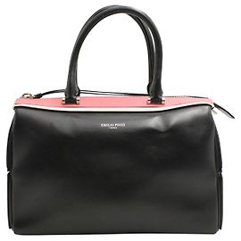 Emilio Pucci Bolsa-coco listrada preta com rosa e creme Preto